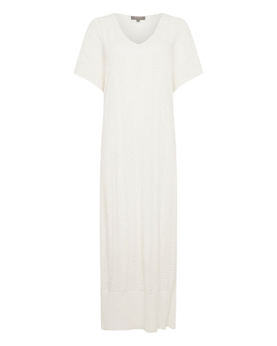 N.Peal Women's Waverly Cotton Blend Dress New Ivory White