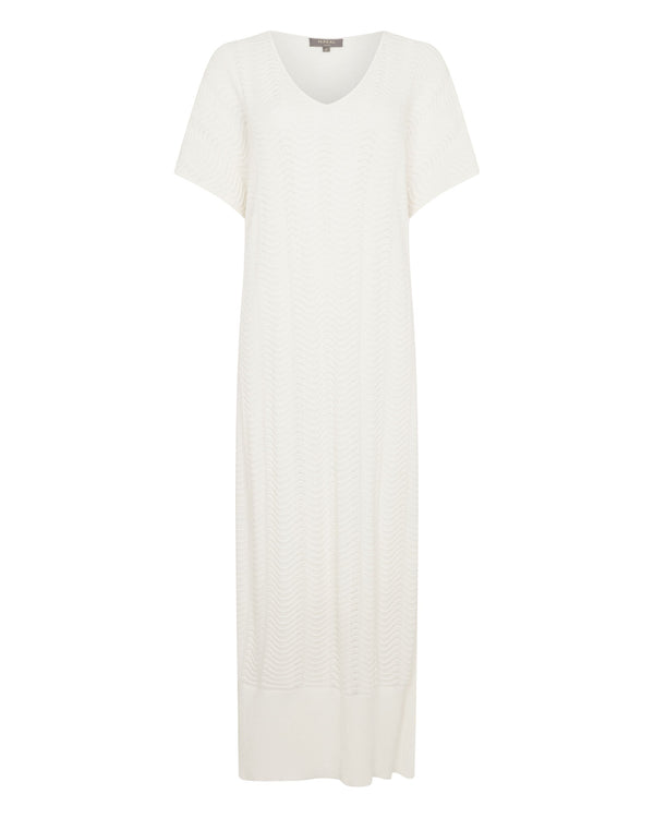 N.Peal Women's Waverly Cotton Blend Dress New Ivory White