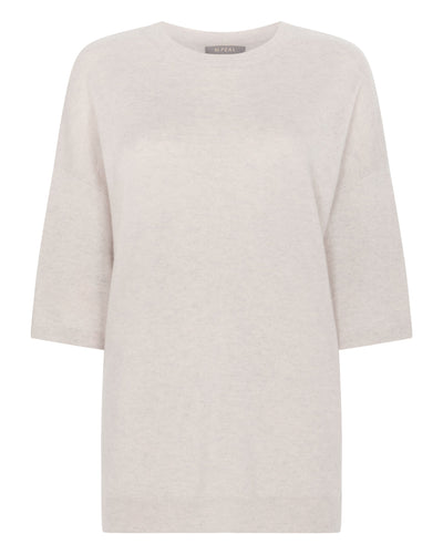 N.Peal Women's Sienna Oversized Cashmere Tunic Pebble Grey