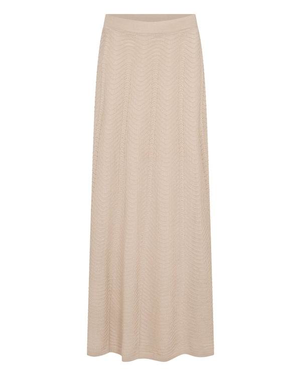 N.Peal Women's Waverly Silk Cashmere Skirt Sandstone Brown