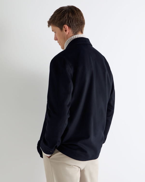 TUCCI CASHMERE UTILITY JACKET Dark Navy Blue