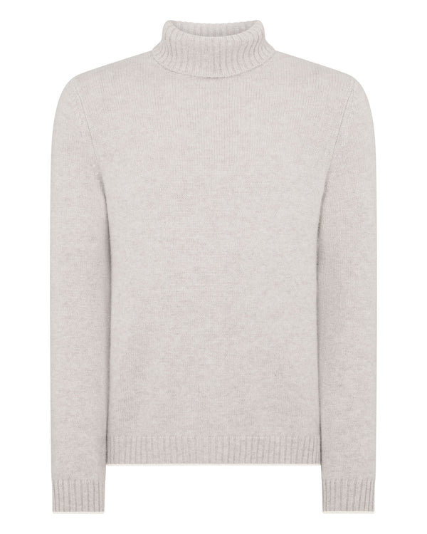 N.PEAL x TUCCI CHUNKY ROLL NECK Pebble Grey