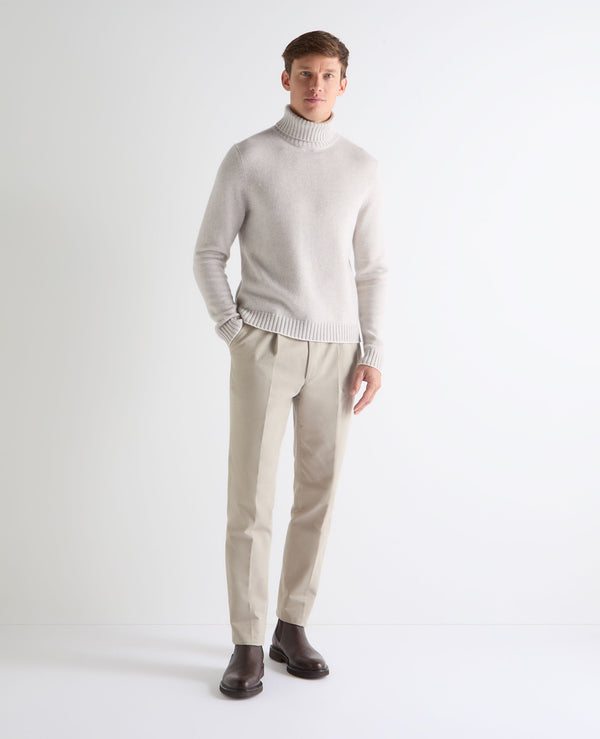 N.PEAL x TUCCI CHUNKY ROLL NECK Pebble Grey