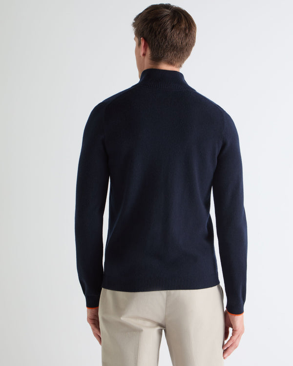 N.PEAL x TUCCI HALF ZIP Navy Blue