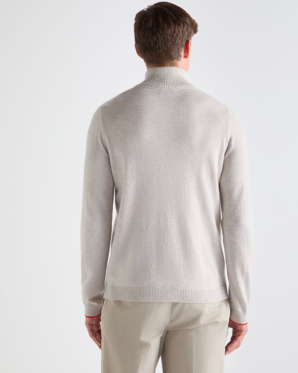 N.PEAL x TUCCI HALF ZIP Pebble Grey