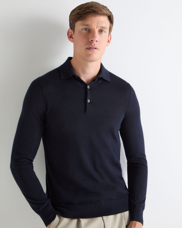 N.PEAL x TUCCI SUPERFINE POLO SHIRT Navy Blue