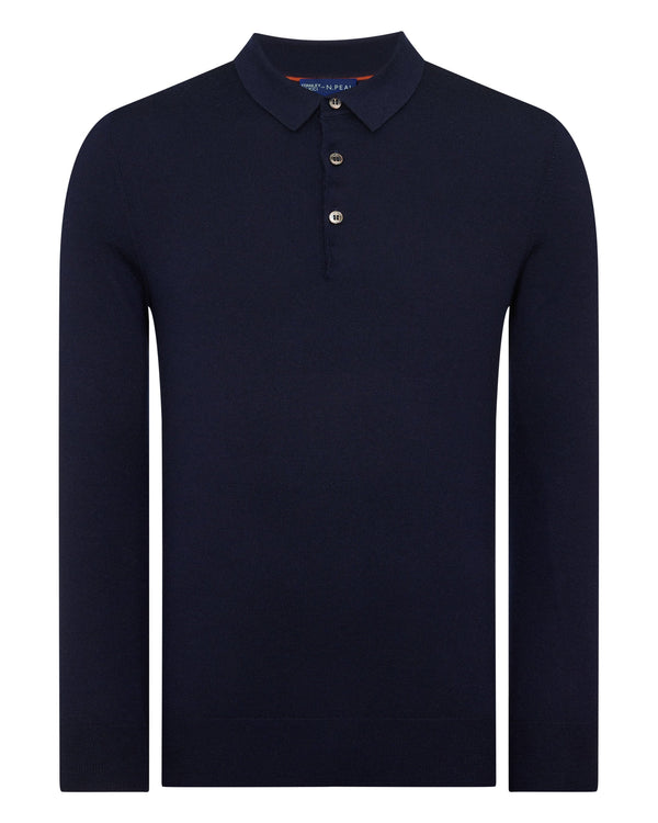 N.PEAL x TUCCI SUPERFINE POLO SHIRT Navy Blue