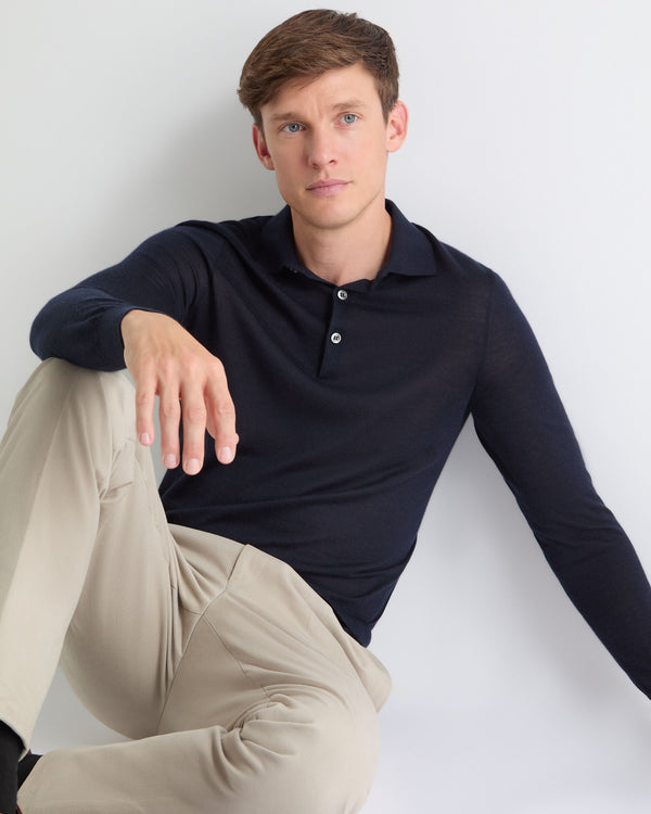 N.PEAL x TUCCI SUPERFINE POLO SHIRT Navy Blue