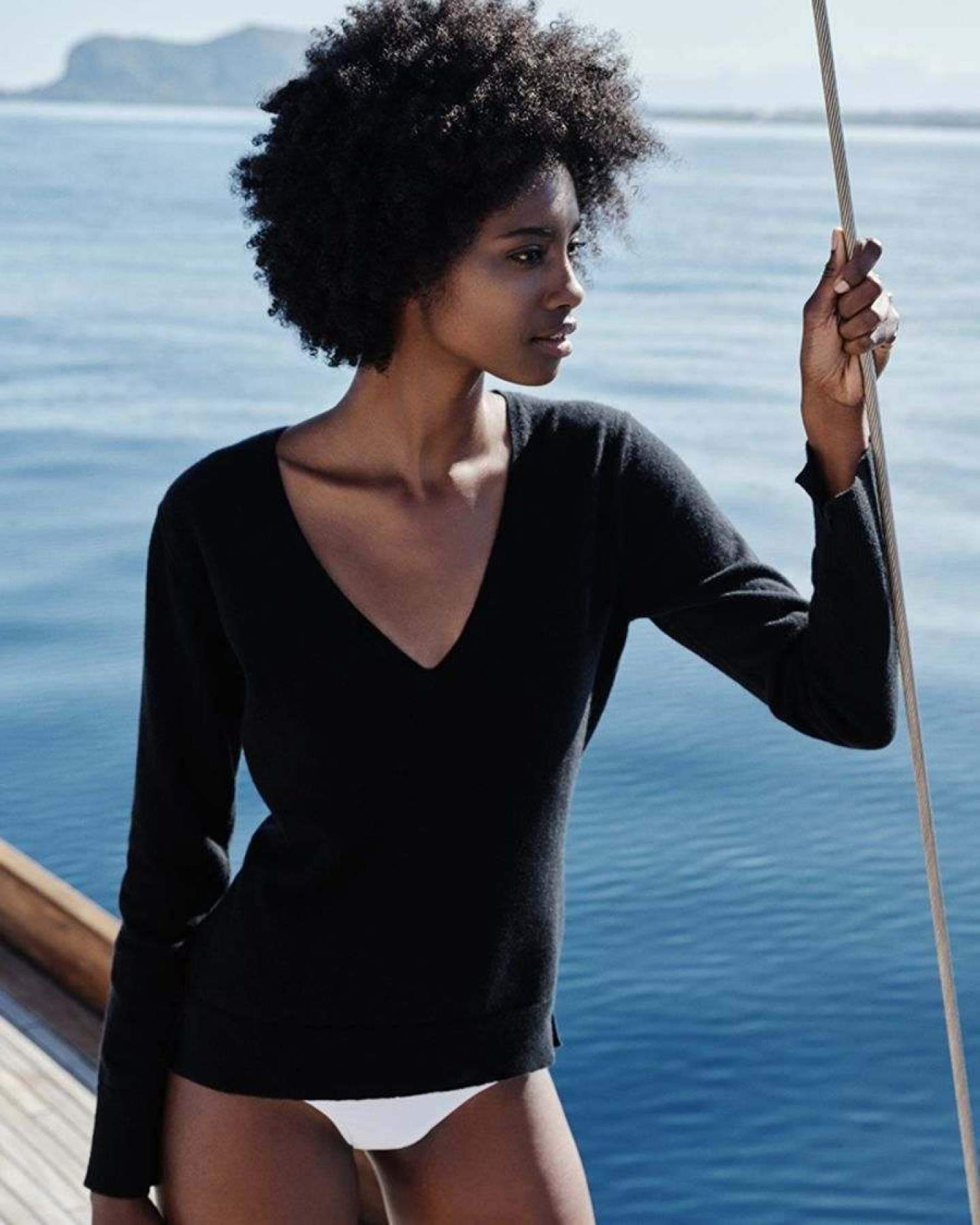 Deep v neck sweater sale