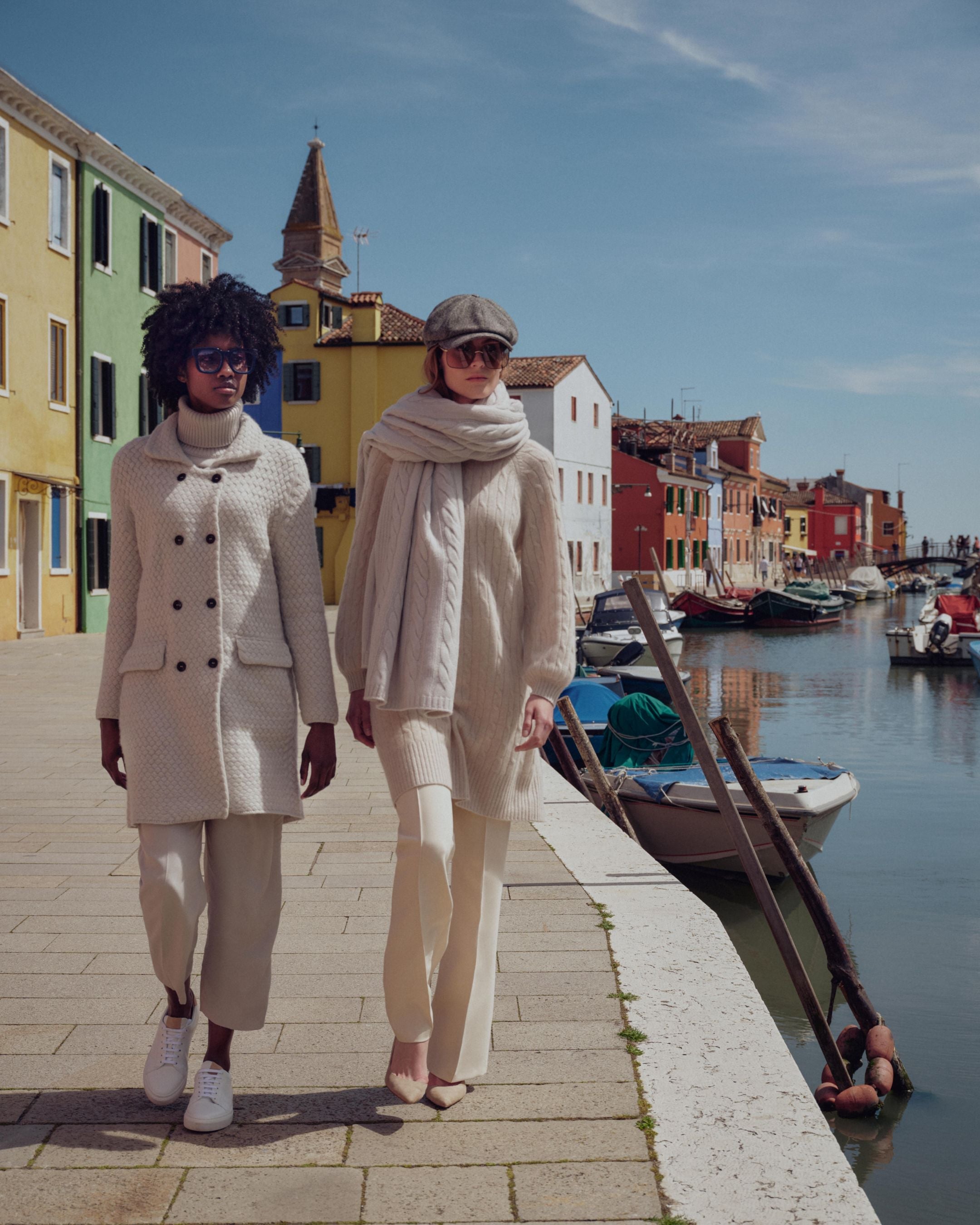 Women's Chunky Turtle Neck Cashmere Sweater Snow Grey | N.Peal