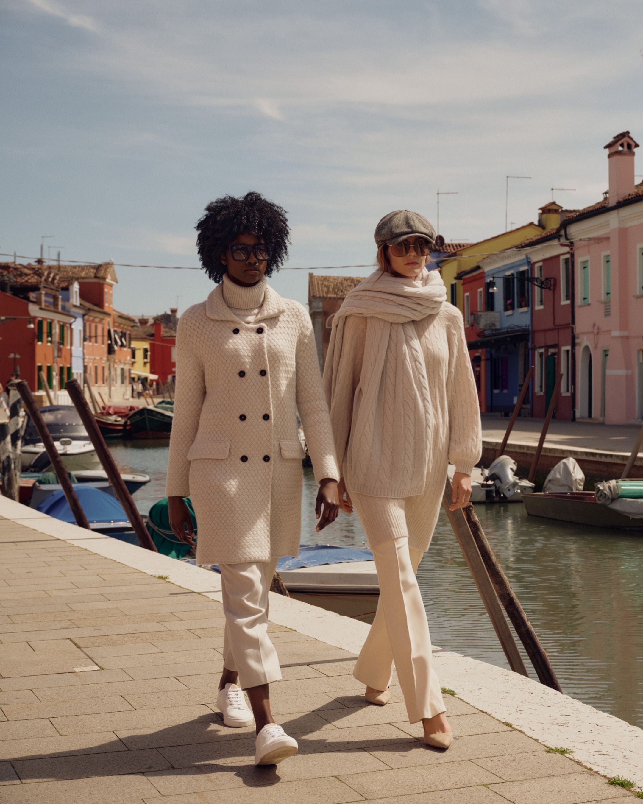 Women s Crew Neck Cable Cashmere Dress Ecru White