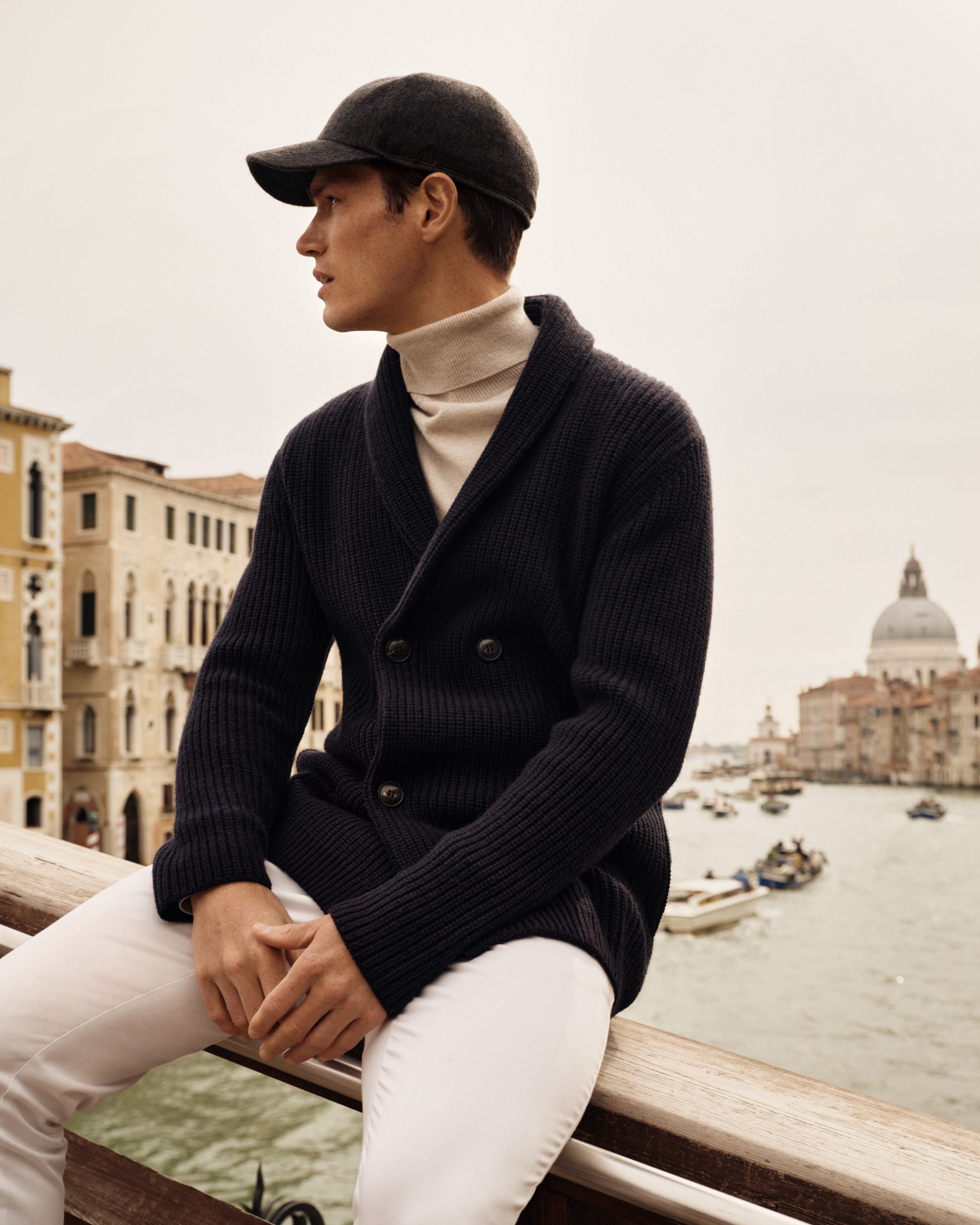 Cashmere polo on sale sweater mens
