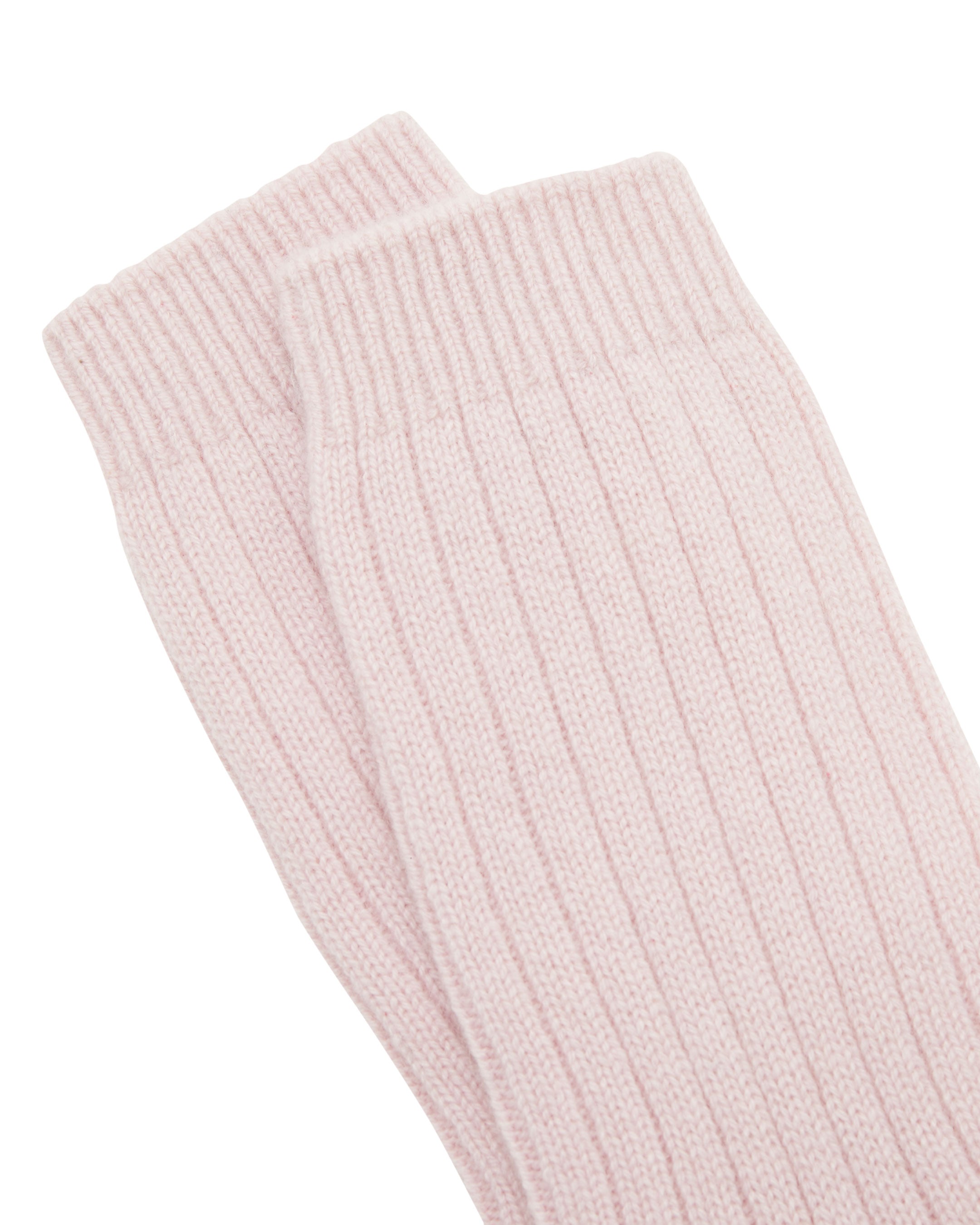 Women s Rib Cashmere House Socks Pale Pink