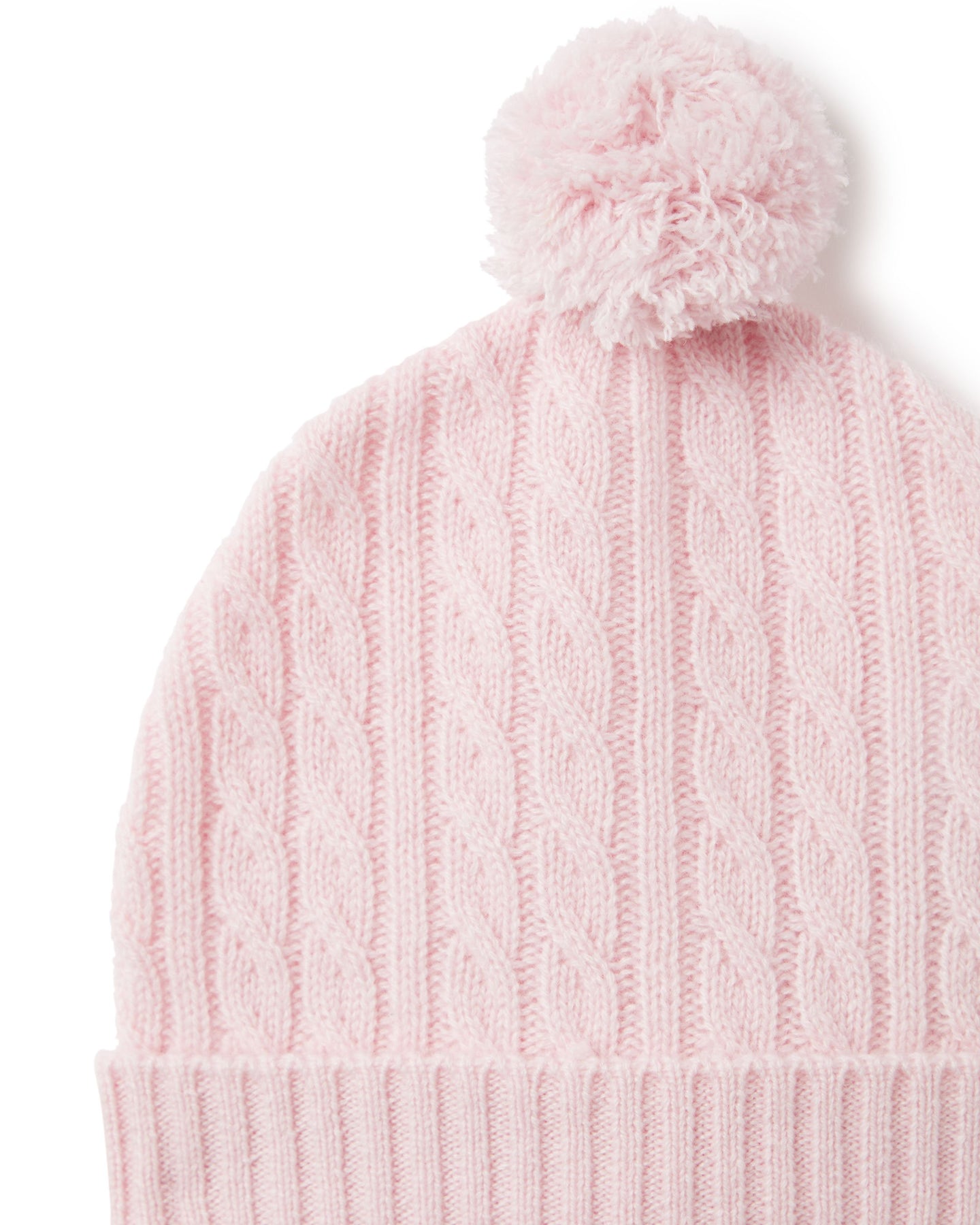 N.Peal Cable Cashmere Hat Pale Pink