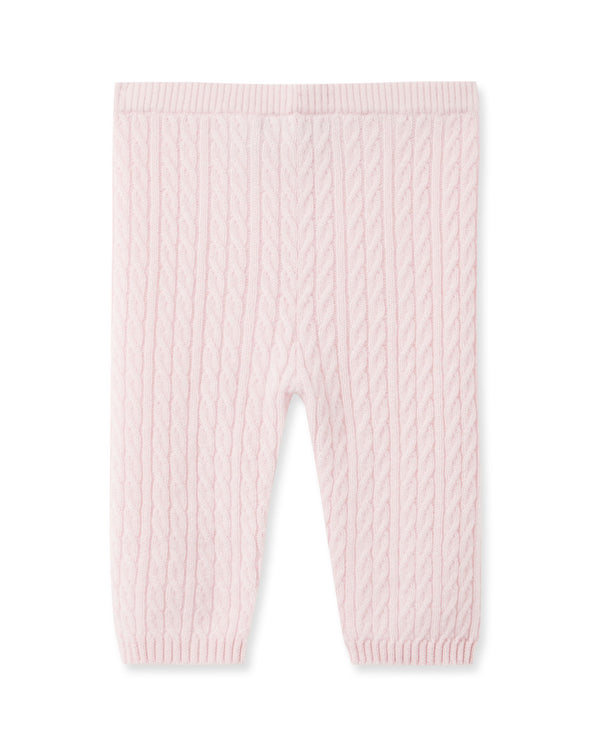 Cable Cashmere Leggings Pale Pink