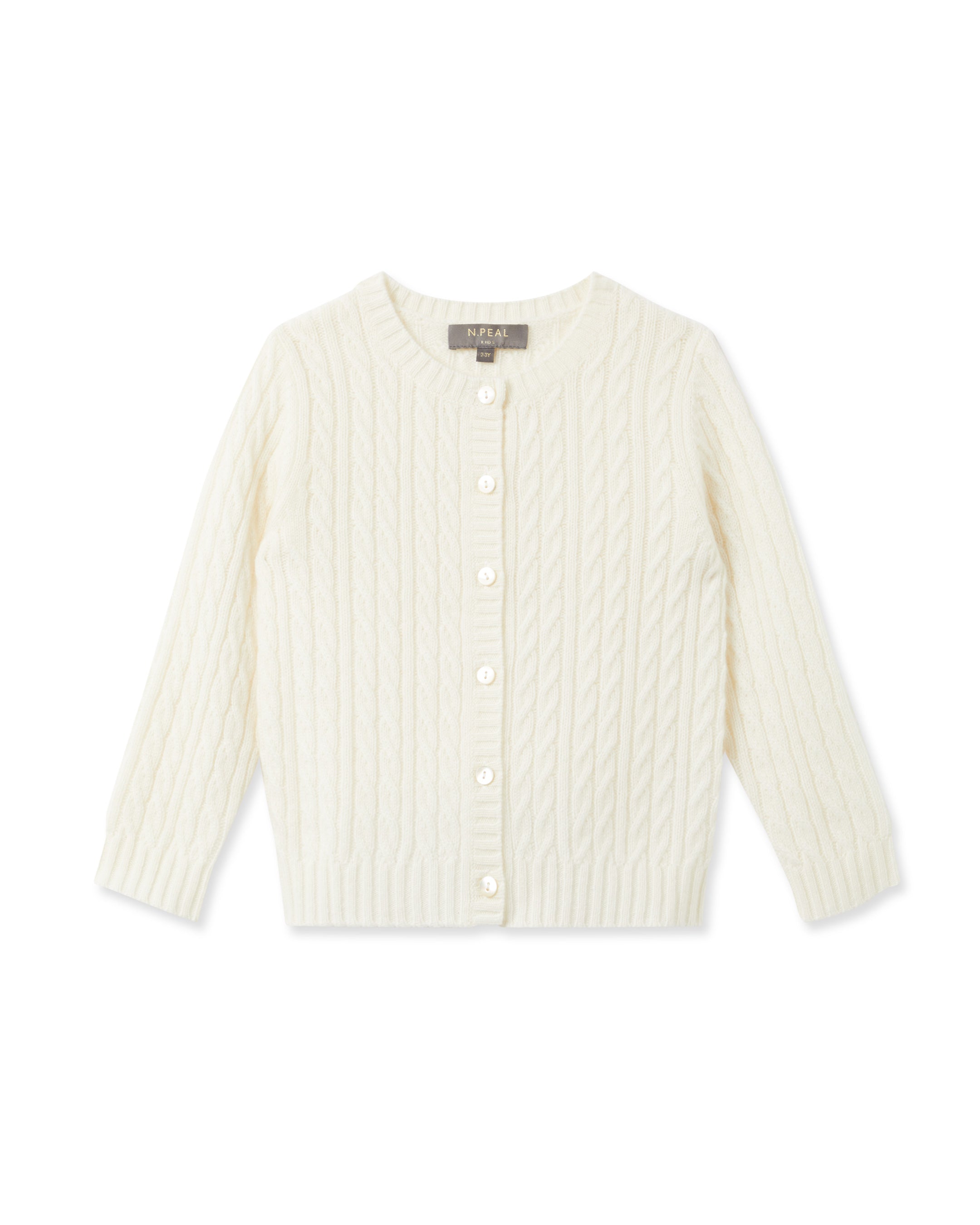 Cable Cashmere Sweater New Ivory White | N.Peal