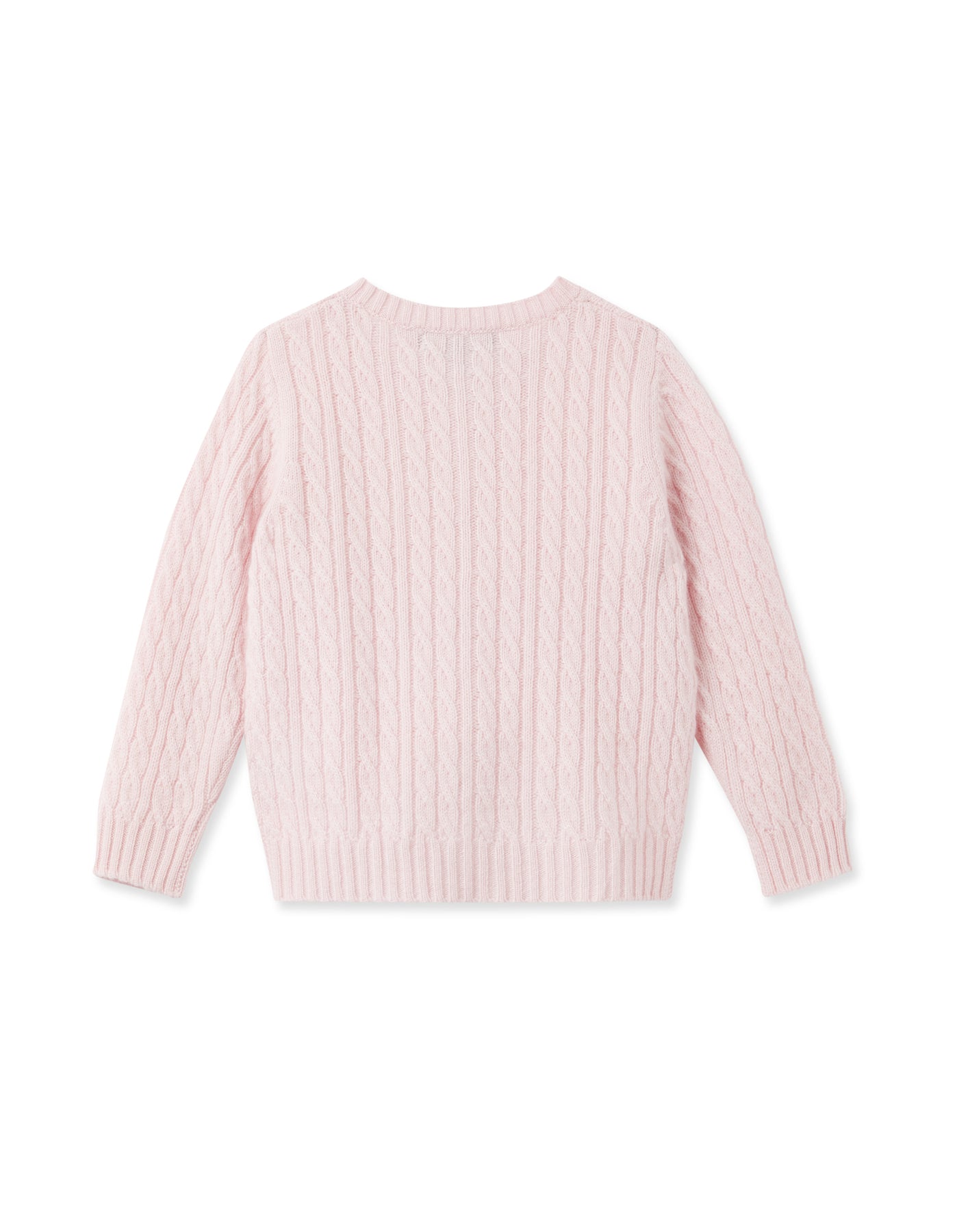 N.Peal Cable Cashmere Cardigan Pale Pink