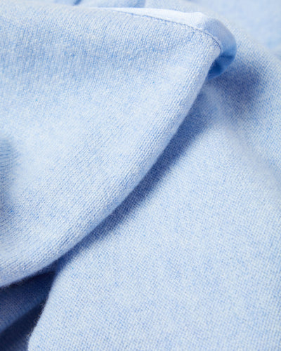 N.Peal Baby Hooded Cashmere Blanket Cornflower Blue