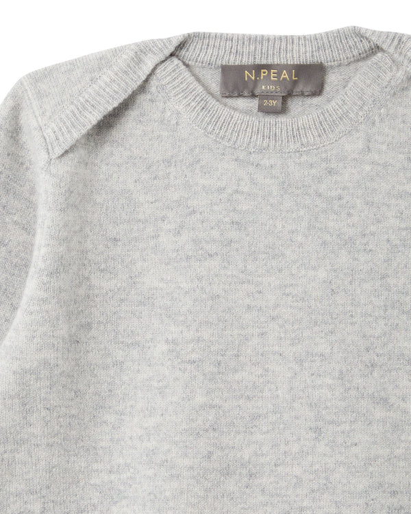N.Peal Panda Cashmere Sweater Fumo Grey