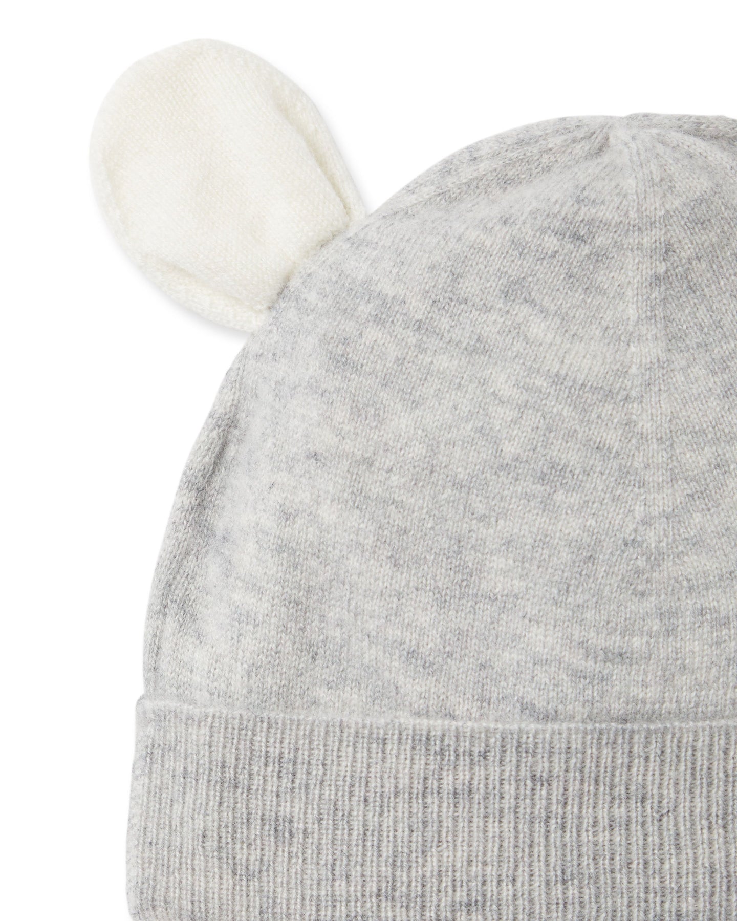 N.Peal Panda Cashmere Hat Fumo Grey New Ivory White