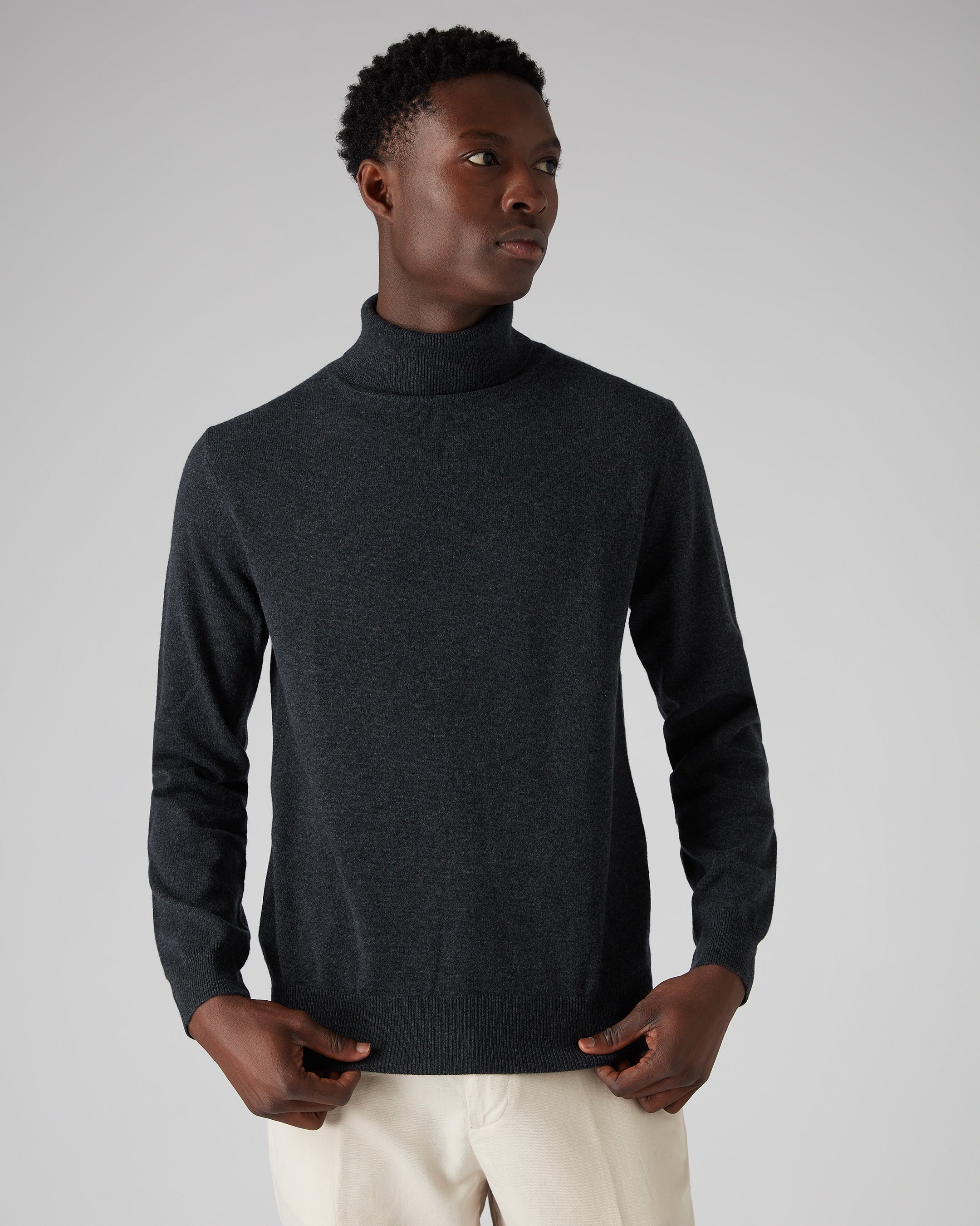 Charcoal turtleneck mens hotsell