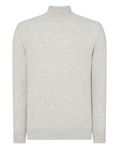 N.Peal Men's Turtle Neck Cashmere Sweater Fumo Grey
