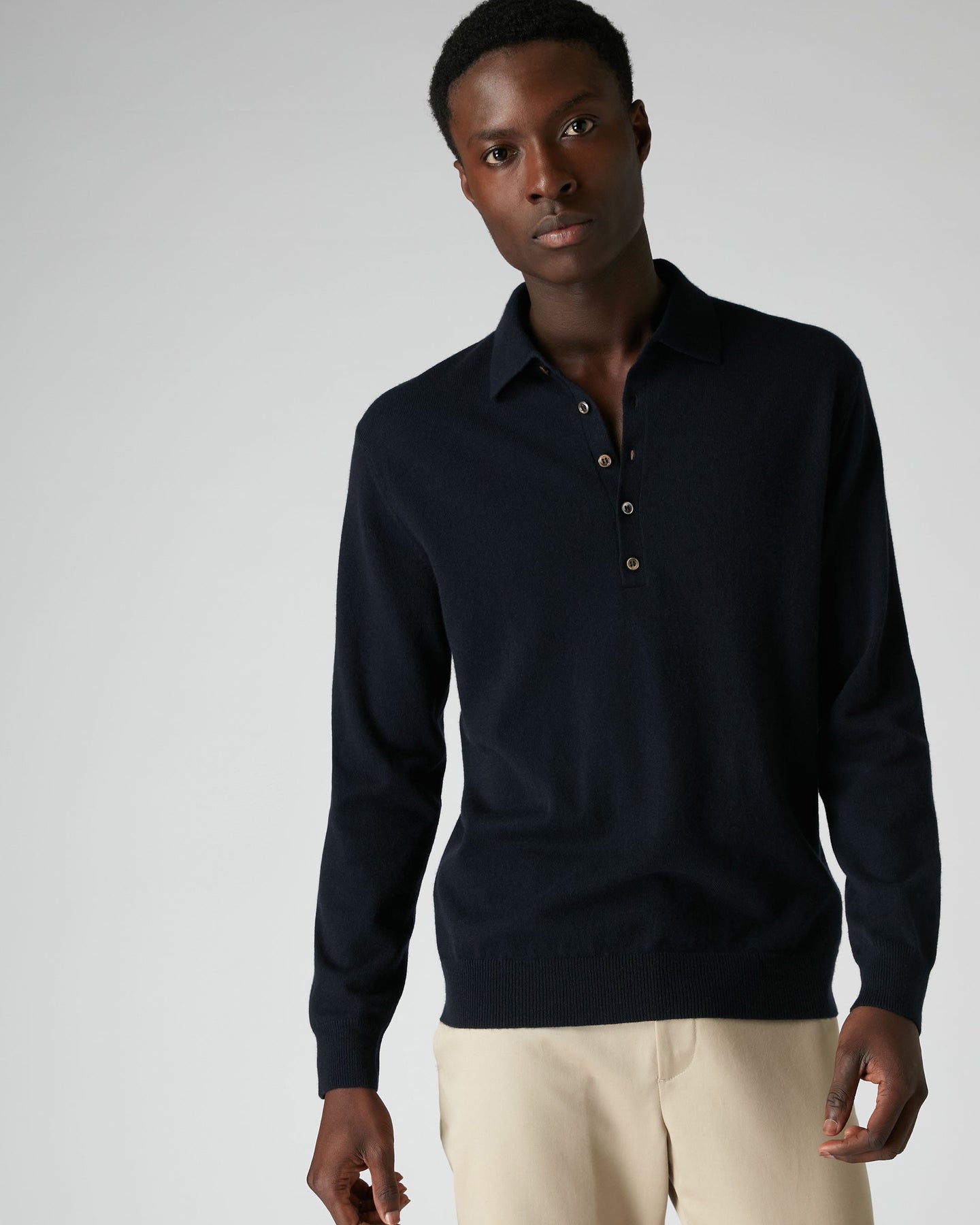 Navy blue polo button up Clearance