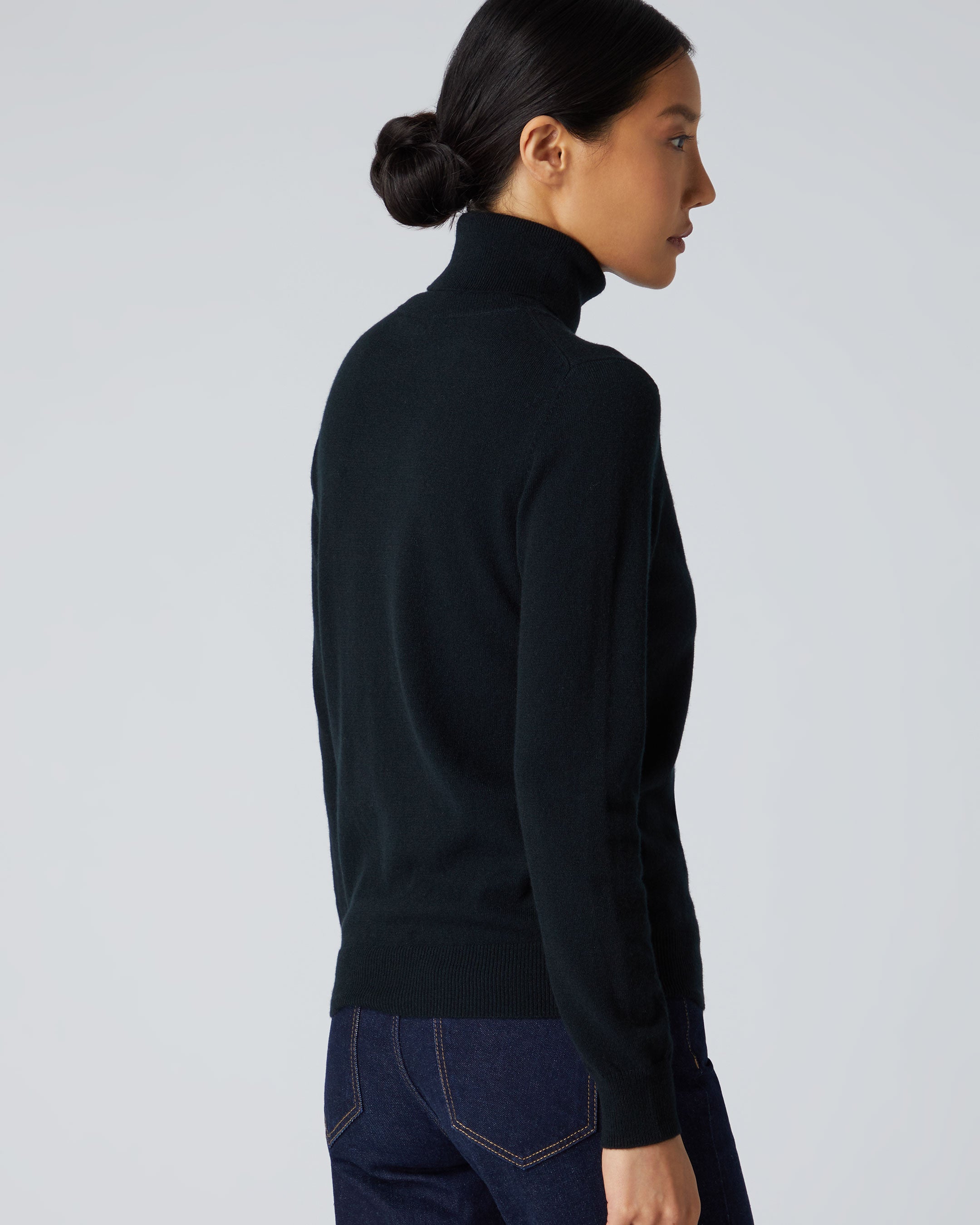 Womens black 2025 polo jumper