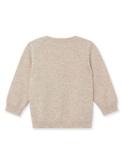N.Peal Bear Cashmere Sweater Light Oatmeal Brown