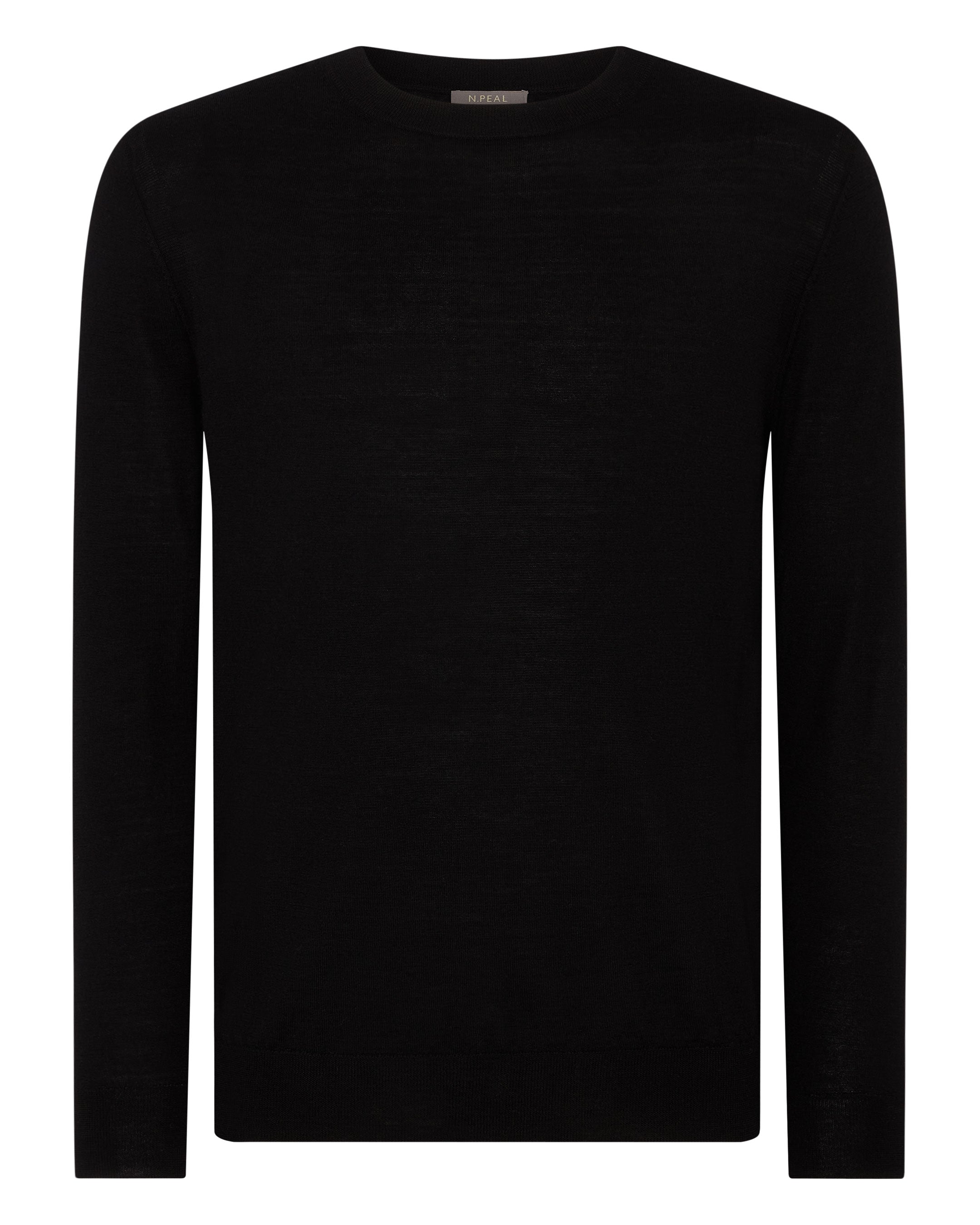 Men's Fine Gauge Cashmere Turtle Neck Sweater Black | N.Peal