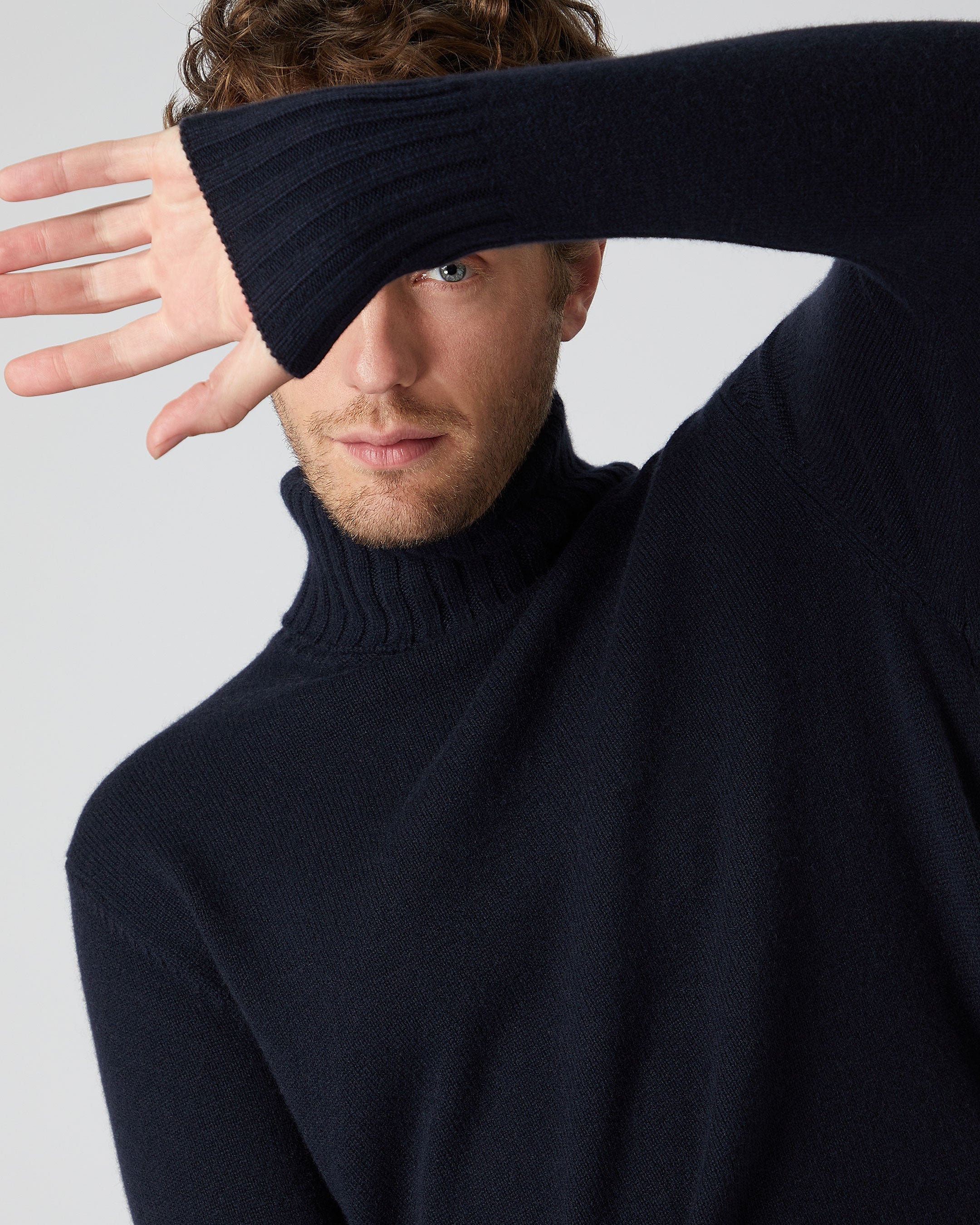 Mens navy outlet blue turtleneck sweater