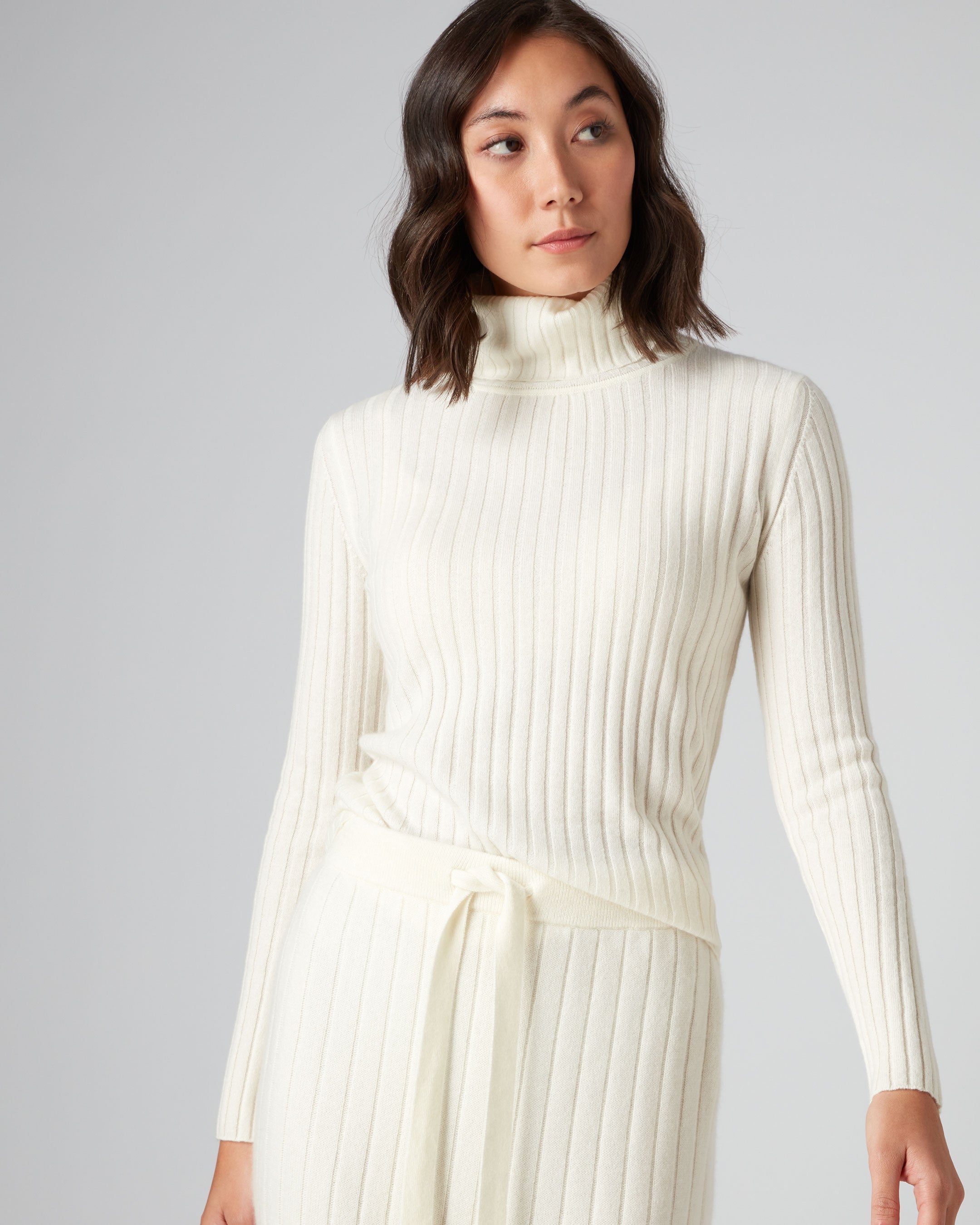 Ribbed turtleneck sweater on sale women's