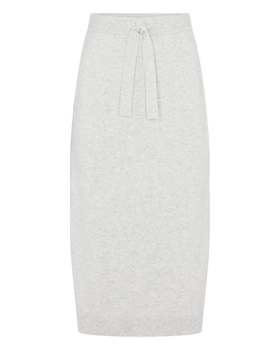 N.Peal Women's Metal Trim Cashmere Skirt Fumo Grey