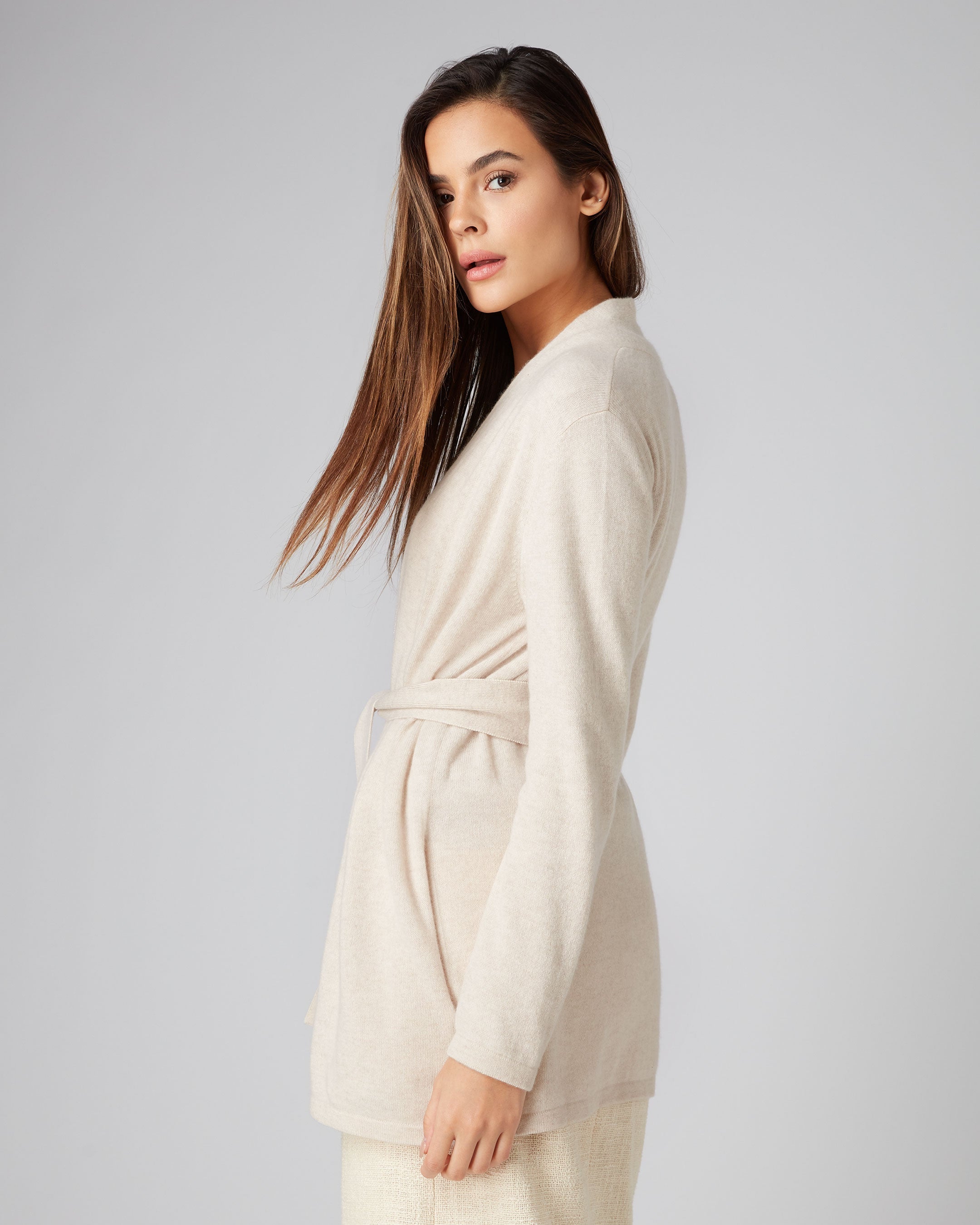 White 2024 wrap cardigan