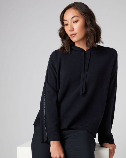 Navy blue cashmere sale hoodie