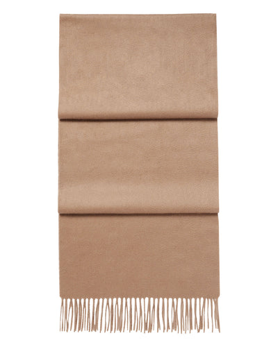 N.Peal Unisex Large Woven Cashmere Scarf Dark Tan Brown