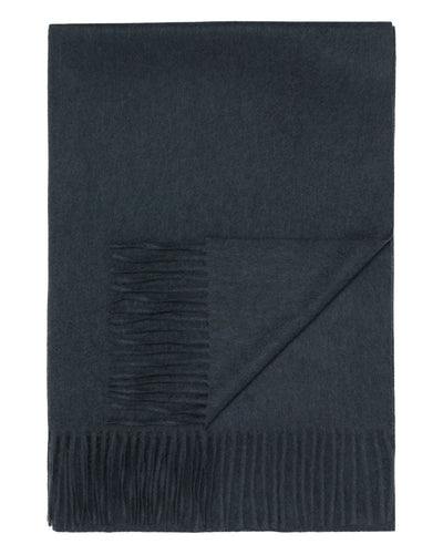 N.Peal Women's Woven Cashmere Shawl Grigio Blue