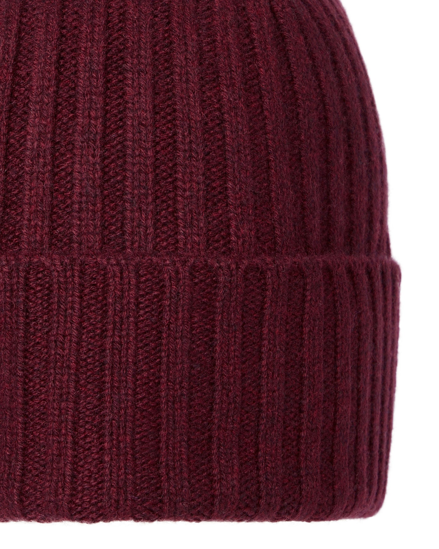 N.Peal Unisex Chunky Ribbed Cashmere Hat Shiraz Melange Red