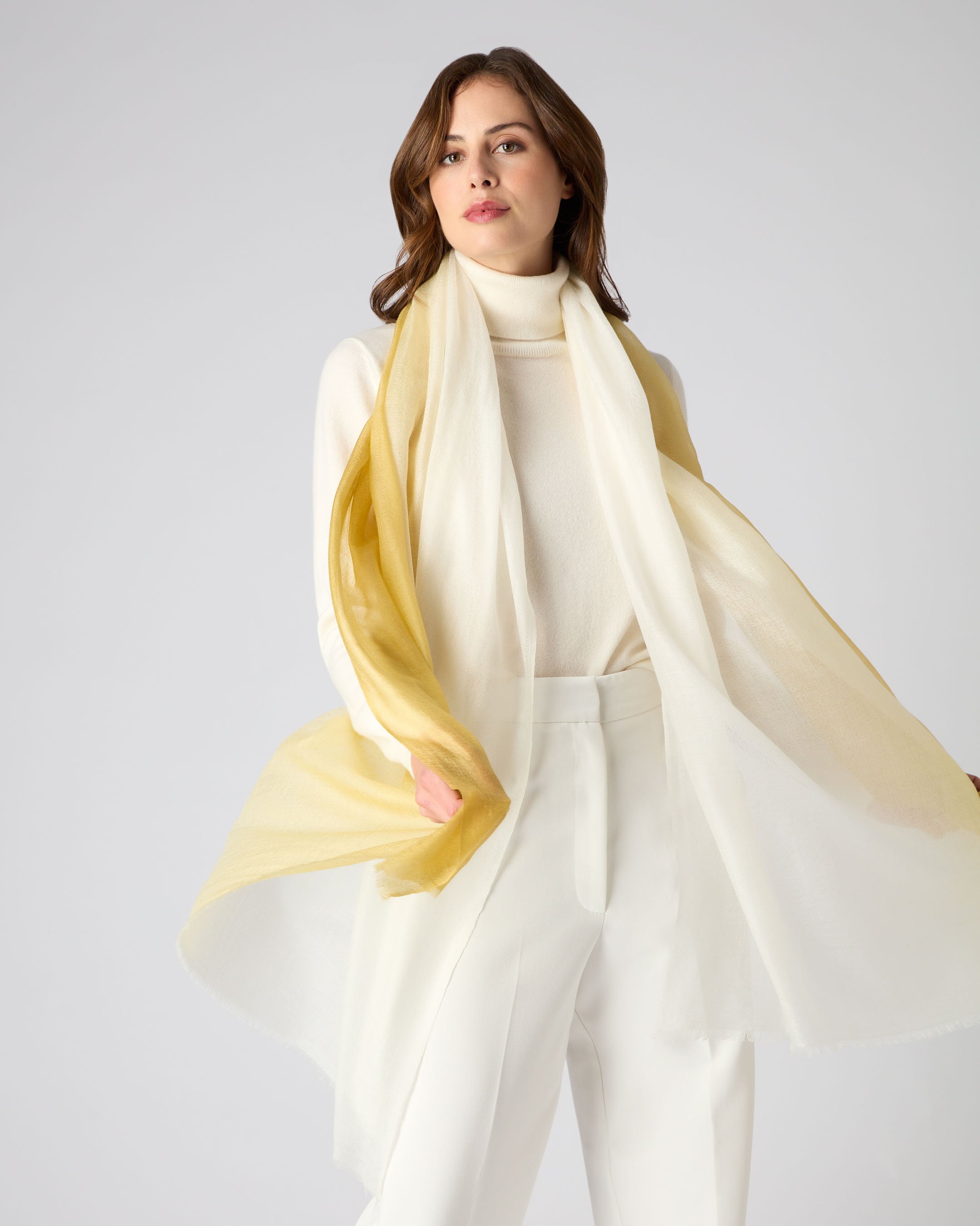 Gold cashmere outlet wrap