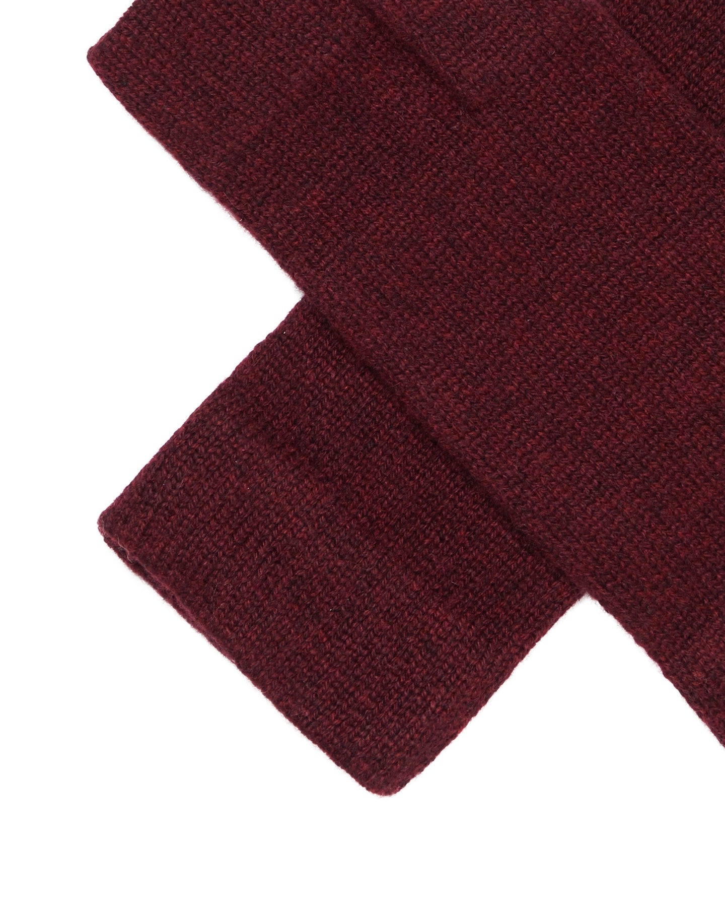 N.Peal Unisex Fingerless Cashmere Gloves Shiraz Melange Red