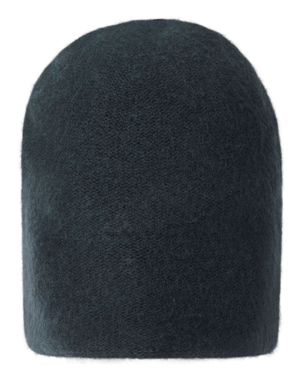 N.Peal Unisex Double Layer Cashmere Beanie Grigio Blue