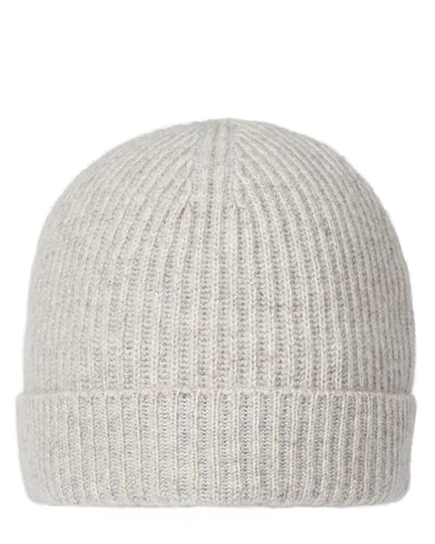 N.Peal Women's Plated Rib Cashmere Hat Sand Brown