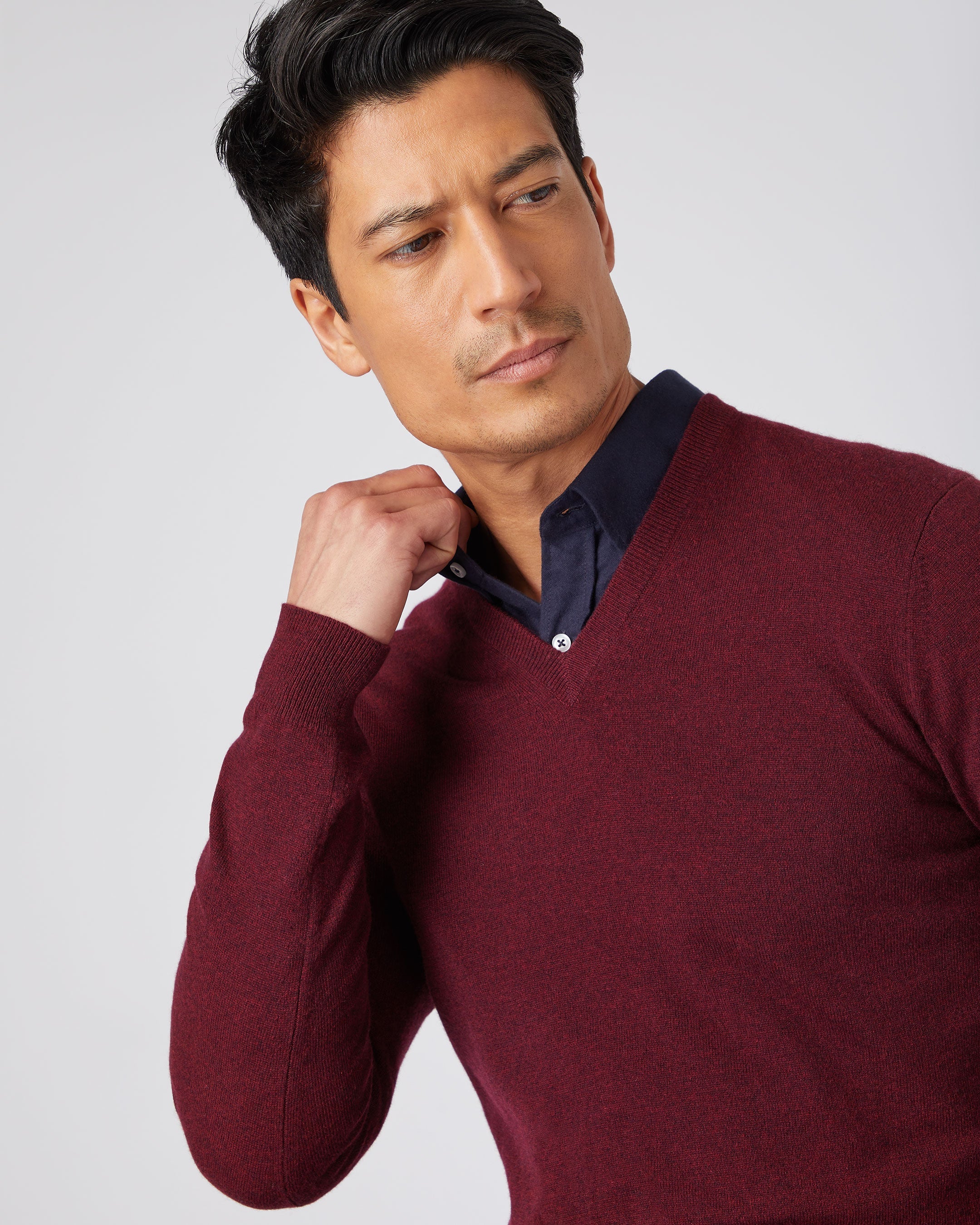 Mens maroon v neck clearance sweater