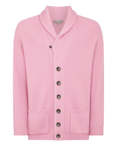 N.Peal The Kensington Cashmere Cardigan Burano Pink