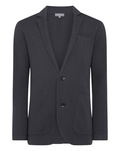 N.Peal Men's Fine Gauge Cashmere Milano Jacket Flint Grey