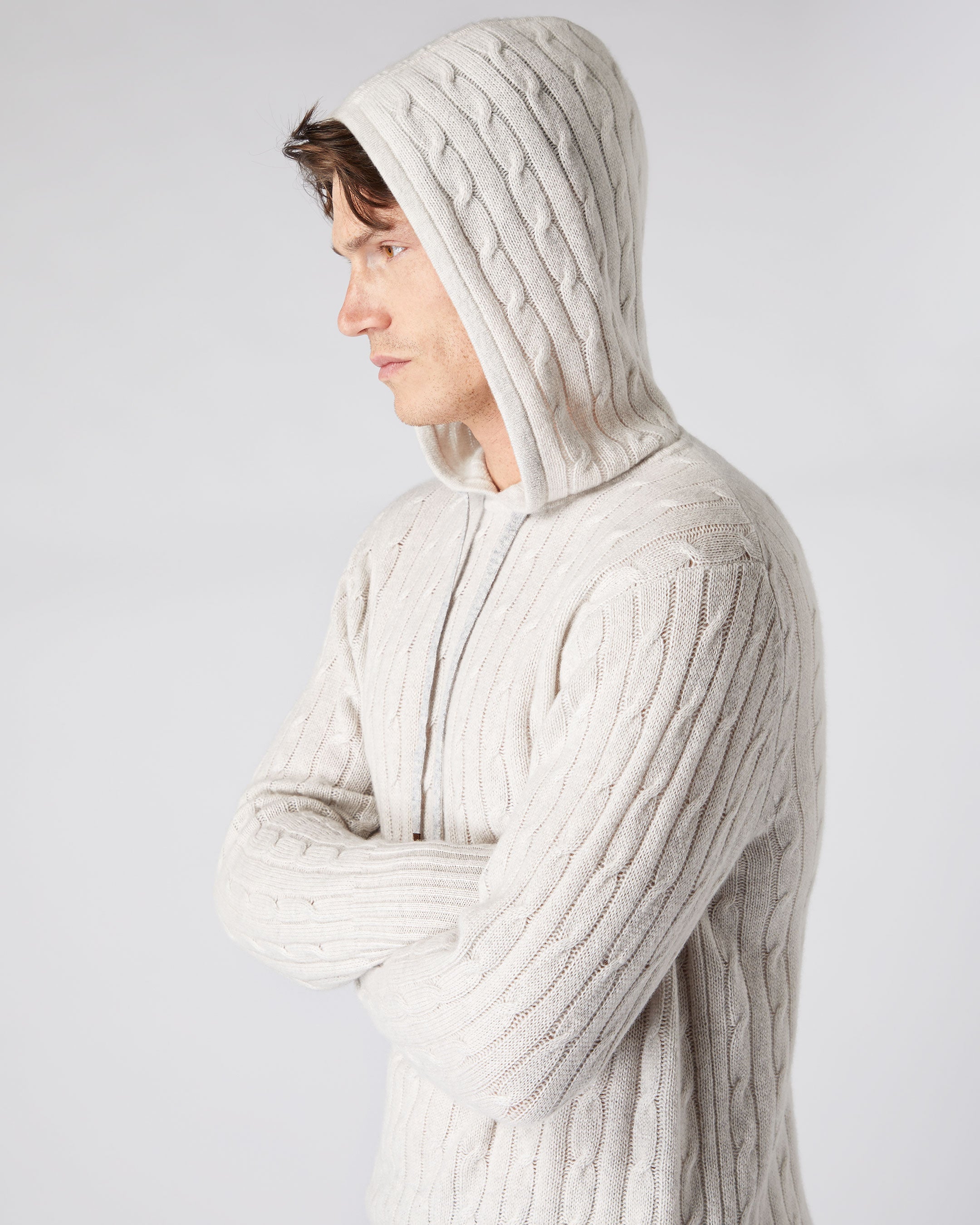 Grey hot sale cashmere hoodie