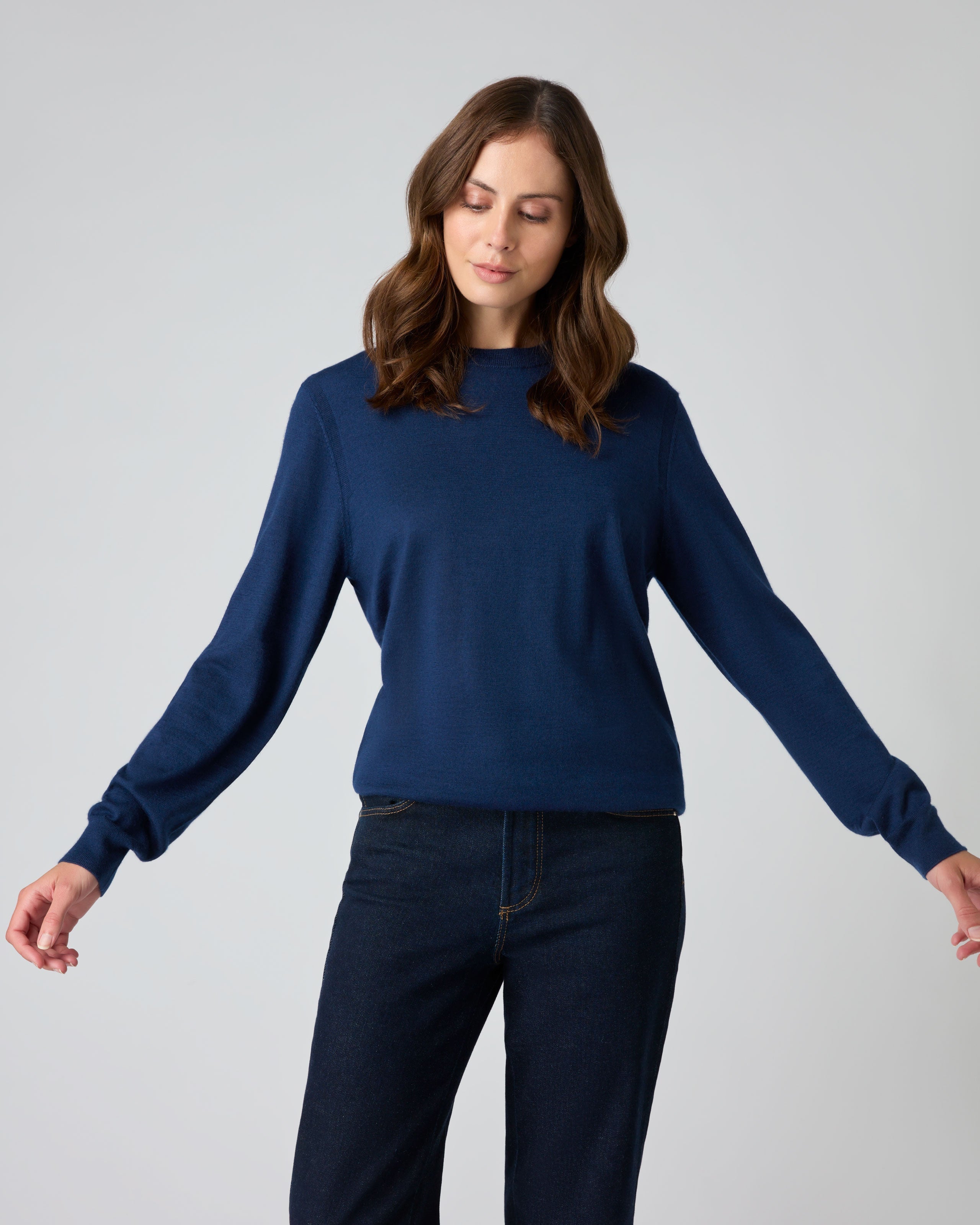 Blue crew discount neck jumper womens