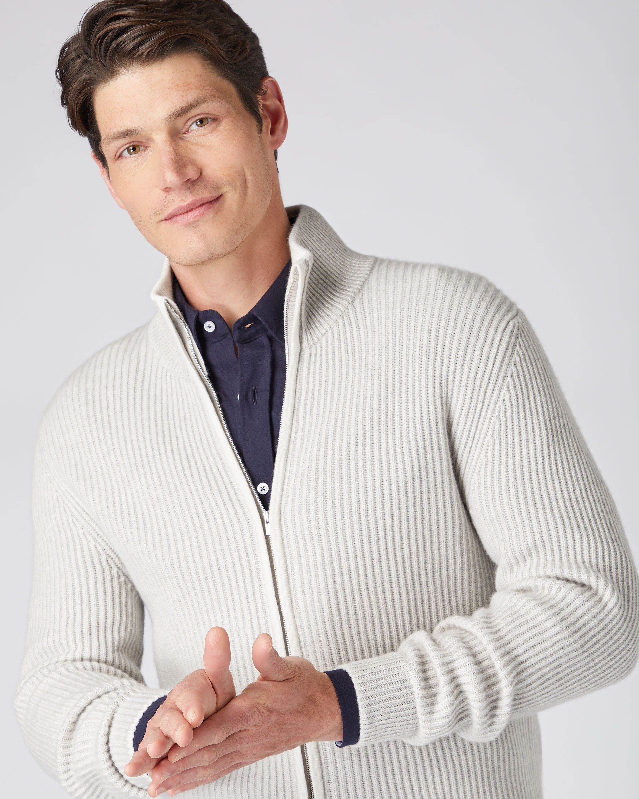 Mens cashmere cardigans 2025 on sale