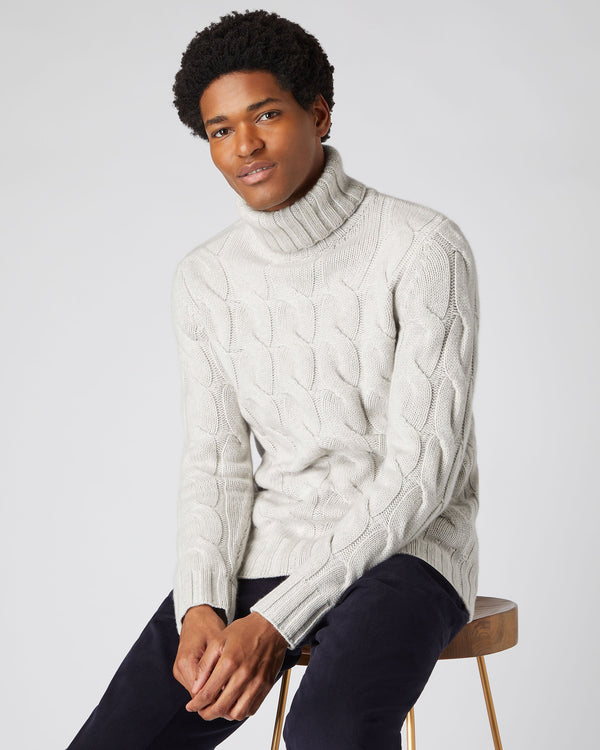 Chunky Cable Knit Zip Neck Jumper
