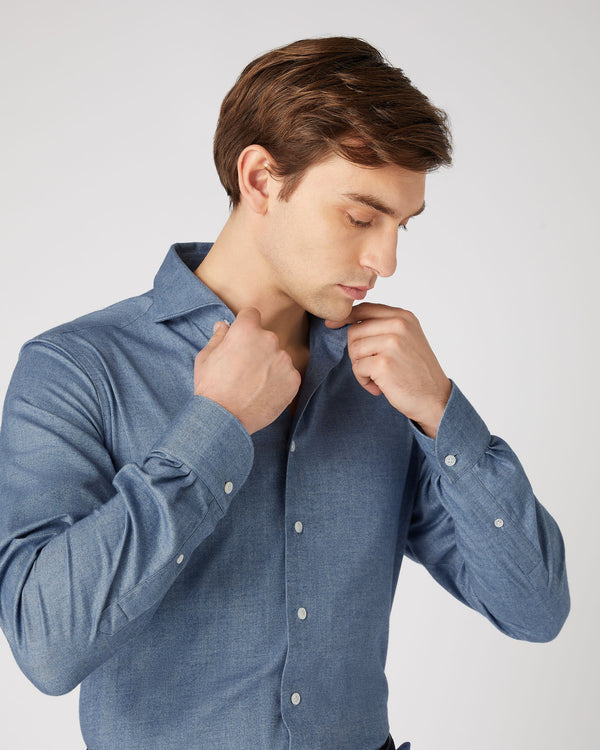 Men's Cashmere Touch Shirt Sky Blue